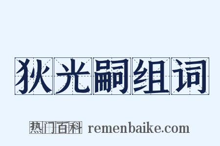 狄光嗣组词是什么意思的图片